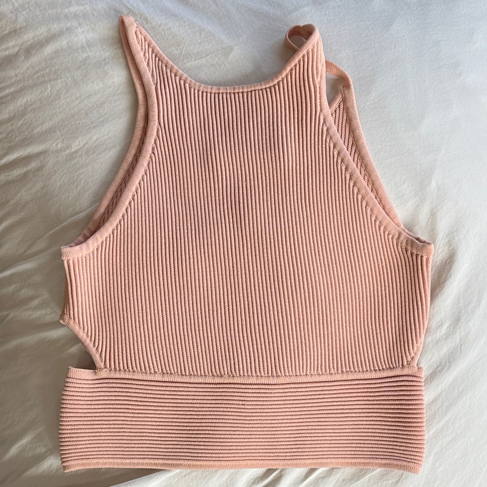 Jonathan Simkhai Blush Ribbed Tank Top - Picture 1 of 5
